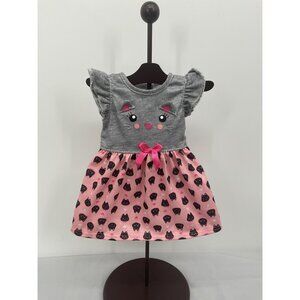 My Life Doll Pink & Gray Cat Face Dress With Bow